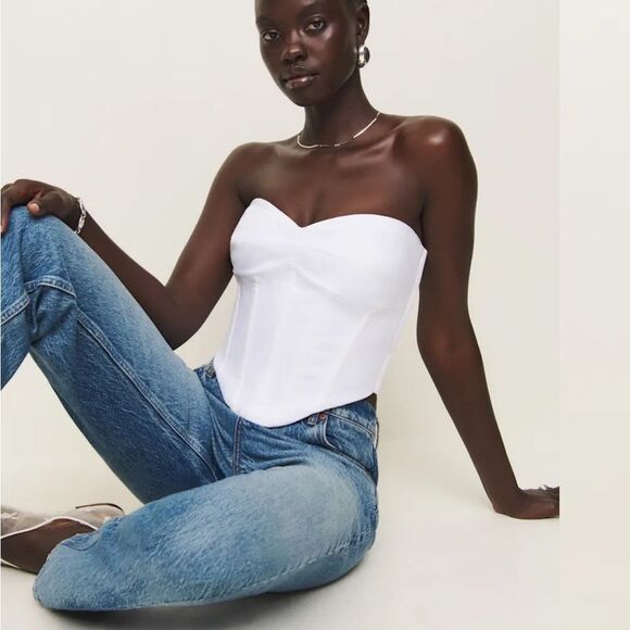 Reformation Pacie Linen Top size 12 NWT $ 178 - Picture 6 of 8